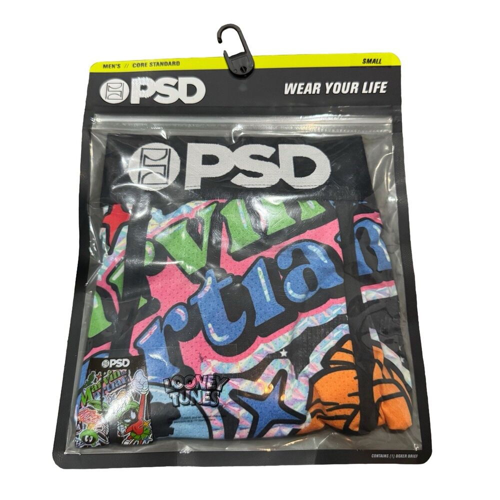 PSD Looney Tunes Marvin The Martian Boxer Briefs Small Holo Martin NWT